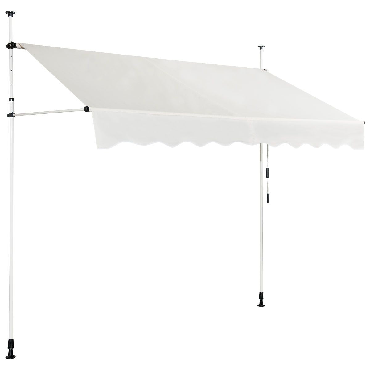 Coast Uitbreidbare luifel - Zonnescherm met handmatige crankhoogte - verstelbaar - 250 x 120 cm beige