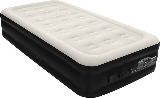 FLOAT - Eenpersoons luchtbed met ingebouwde elektrische pomp - 191x99x38 cm - Zelfopblazend 1 persoons luchtmatras - Logeerbed Twin - NimbusRest