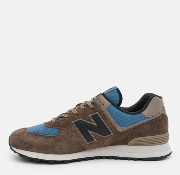 New Balance 574 Sneakers - Marineblauw/Wit - Suède en Mesh - Maat 40