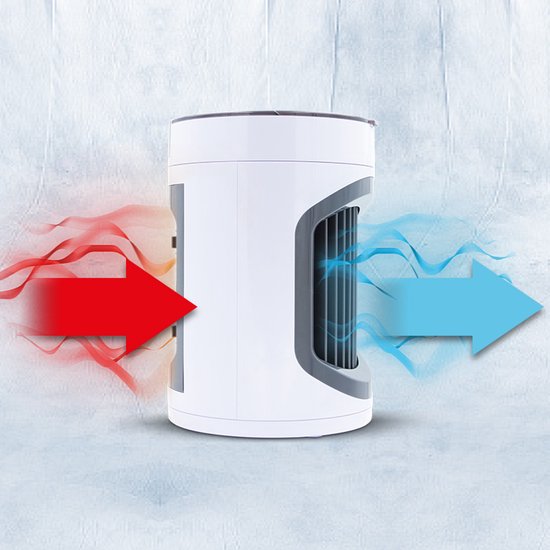 Livington SmartChill wit - draagbare luchtkoeler - waterkoeling - luchtkoeler - 3 snelheden - voor 12 uur koeleffect