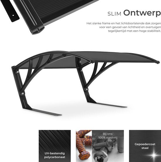 tectake® Garage voor Robotmaaier - Grasmaaier Carport - Robot Maaier Laadstation Afdak - Weerbestendig - 81 x 100 x 48 cm - Inclusief 4 Grondpennen - Zwart