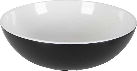 Gimex - Solid Line - Servies - Zwart & Wit - 16-Delig