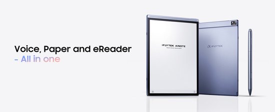 iFLYTEK - AINOTE 2 - Smart E ink Tablet 10.65" - Ultradun Digitaal Notitieboek voor Professionals - AI Transcriptie - Vertaling & Vergaderingsoverzicht - <20 ms Schrijflatentie - 7-Daagse Batterij