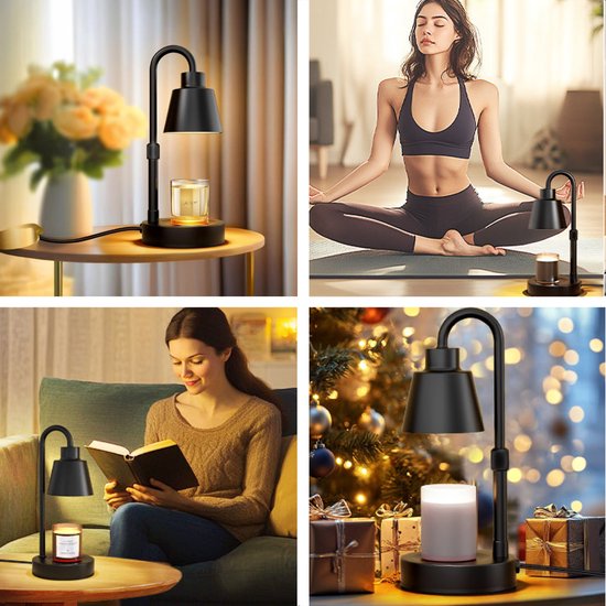 Kaars verwarmer - Zwart - Tafellamp - Geurbrander - Oliebrander - Candle Warmer Lamp - Kaars Verwarmer - Wax Warmer - Sfeerlamp - Zwart