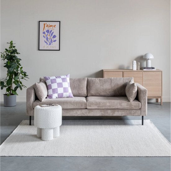 by fonQ Chess Vloerkleed - Wit - Rechthoekig - 200 x 300 cm