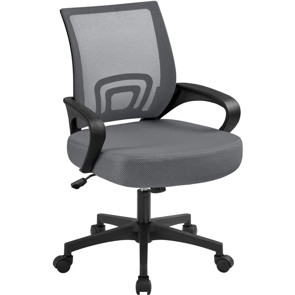 Yaheetech Bureaustoel Ergonomisch met Wipfunctie, Donkergrijs