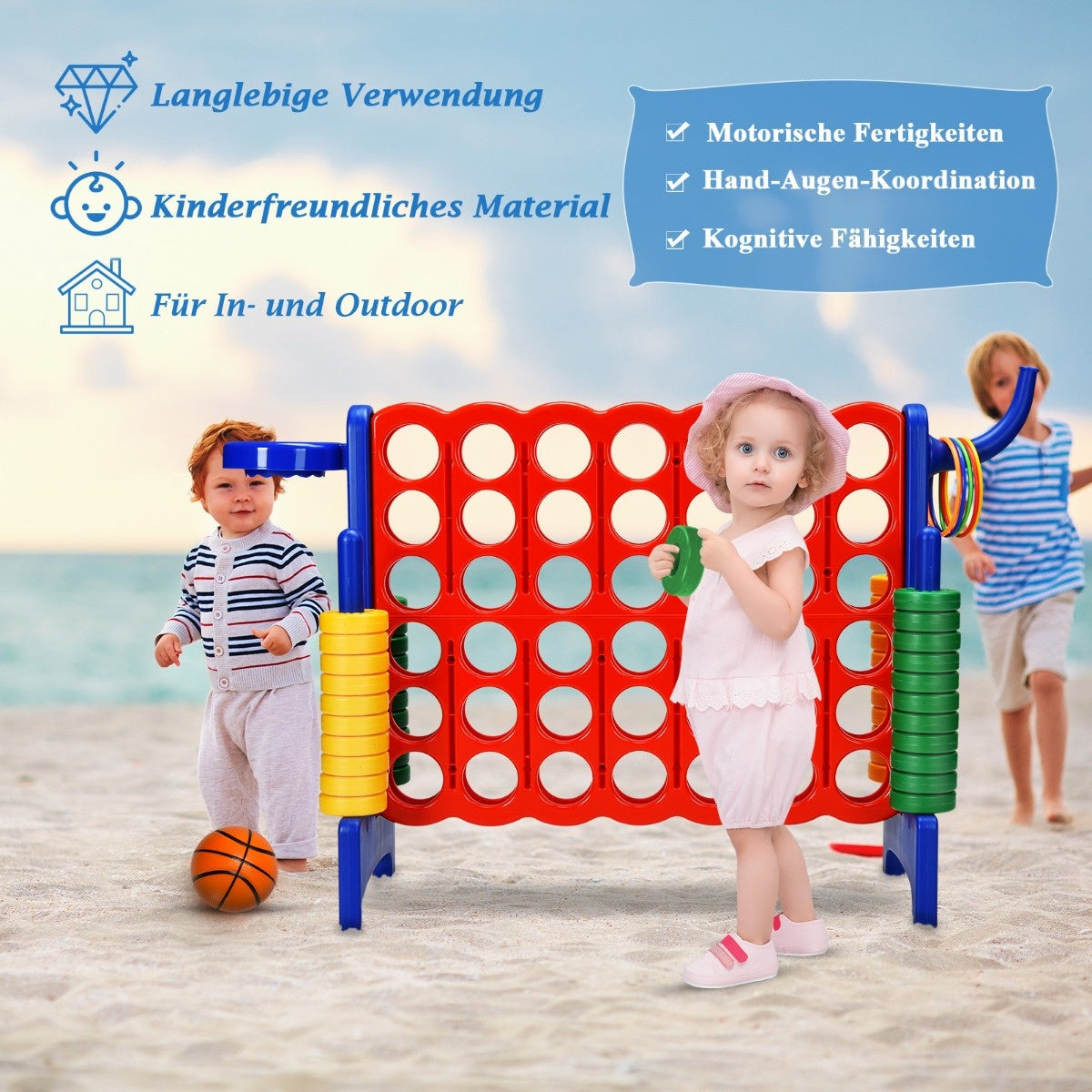 Coast Grote 4-gewicht jumbo 4-gewichtset voor kinderen en volwassenen 84 x 33 x 79 cm rood + blauw