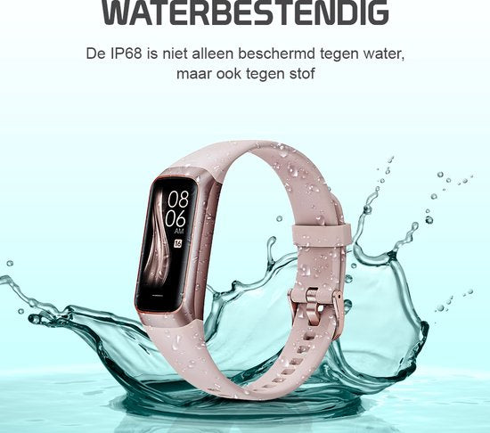 Otiume Activity Tracker HR - Smartwatch Sporthorloge met Stappenteller en Hartslagmeter - Fitness Tracker met Bloeddrukmeter - Roze - Dames, Heren & Kinderen