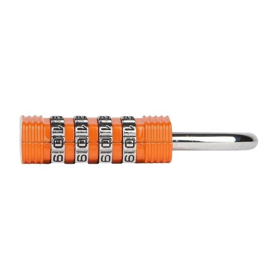LifeGoods Hangslot - Cijferslot - Kofferslot - Reisslot - 4-Cijfers - Weerbestendig - Oranje