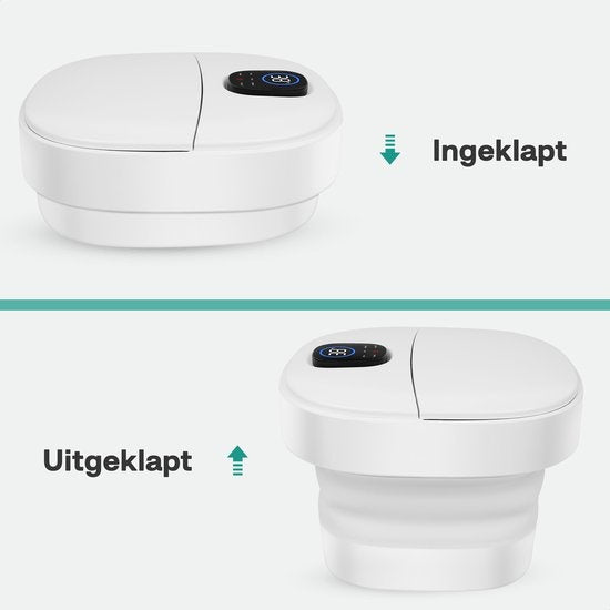 Niceey Voetenbad ZD3000 – Infrarood Massage, Bubbelfunctie, Opvouwbaar, 14L, Afstandsbediening, Tot 48°C – Wit
