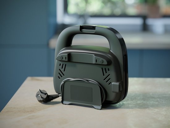 Philips Tosti Apparaat HD2330/90 - 750W - Antiaanbaklaag - Snoeropbergsysteem - Verticaal op te Bergen - Easy Lock Systeem - Zwart