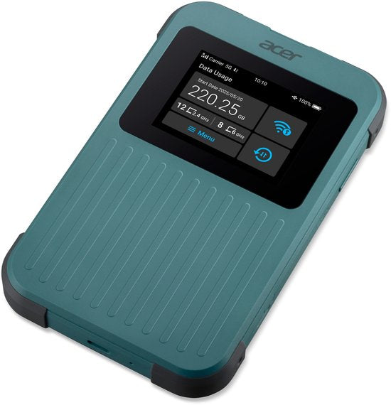 Acer Connect M4 - Draagbare Mifi Router - Mobiele Hotspot - 5G - WiFi 6 - Dual-band - SIM - eSIM - Virtuele SIM - inclusief 1 GB - tot 16 apparaten - ideaal voor onderweg of op de camping