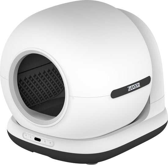 Automatische Kattenbak - Zelfreinigende Kattenbak - Inclusief App - Met kattenbakmat en 3 rollen opvangzakjes - 82L XXL- Zedar K1200