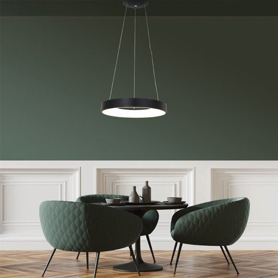 Steinhauer Ringlede Hanglamp - Rond - Verstelbaar - 48cm - Zwart