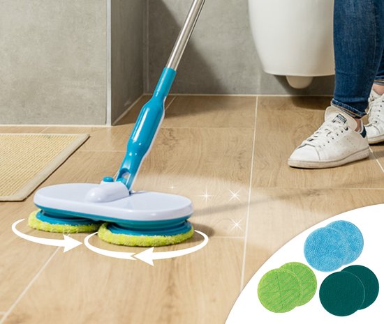 Fantastic Floating Mop, Elektrische dweil - 105rpm – spin mop – vloerwisser – draadloos – ultra licht