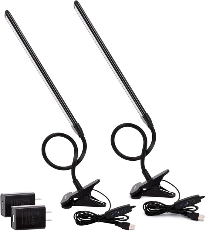Cesunlight Bureaulamp - LED - Dimbaar - USB - Touchbediening - Zwart