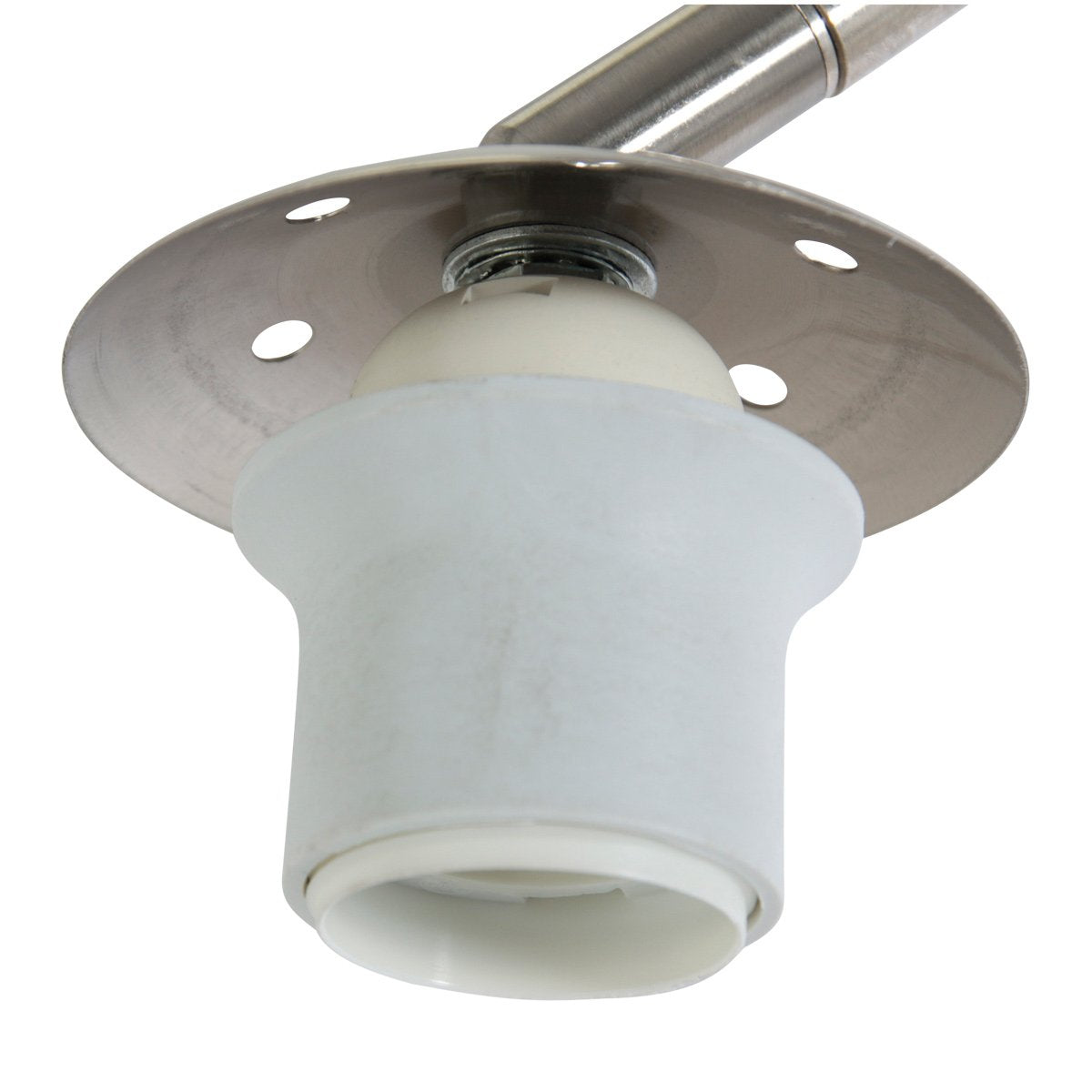Vloerlampen Staal kleurige booglamp Sparkled Light 7268ST hoogte uitschuifbaar en kantelbaar Steinhauer