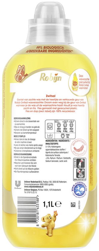 Robijn – Wasverzachter – Zwitsal – 1,1 L - 1 stuk
