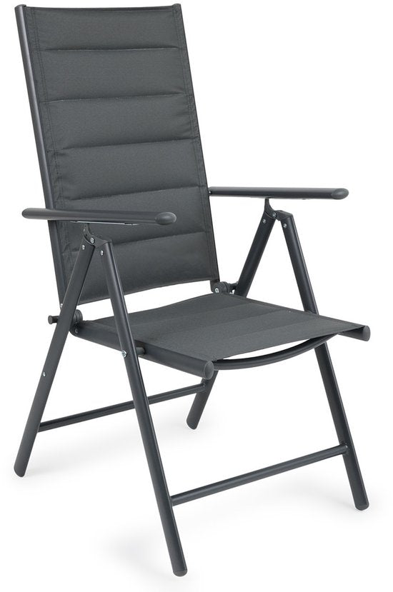 909 OUTDOOR Tuinstoelen met Padding Set/2 - Inklapbaar - Verstelbaar - Aluminium&Polyester- 67x56x106 cm