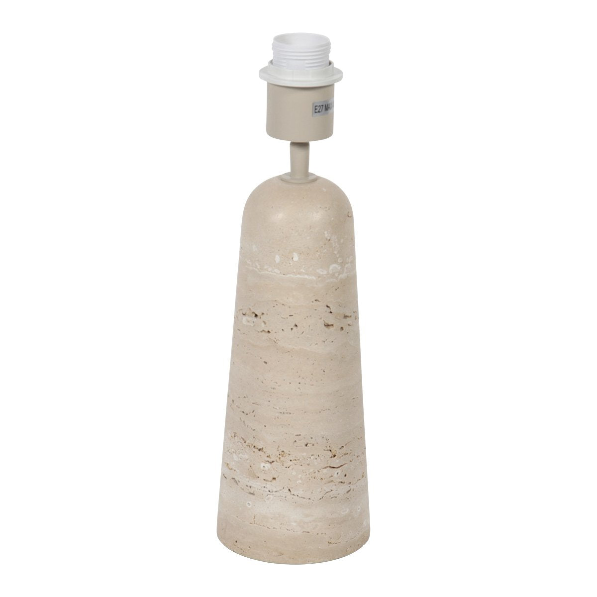 Anne Lighting - tafellamp - Travino - crème - steen - Ø 10cm - E27 - 4401CR