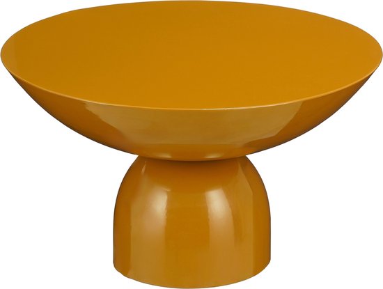 Mica Decorations Celise Bijzettafel - H28 x Ø47 cm - Metaal - Bruin
