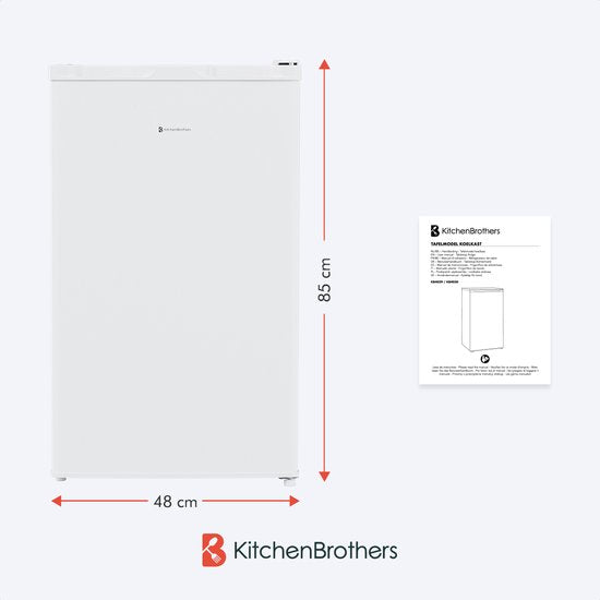 KitchenBrothers - Koelkast - 88L - Tafelmodel - Wit