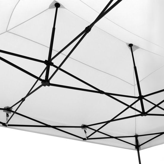 VONROC Partytent - 3x4.5 m – Premium easy-up Partytent – Modulair ontwerp - Opvouwbaar – Waterdicht – Stalen Frame - 50+ UV Bescherming - Incl. Opbergtas - Wit