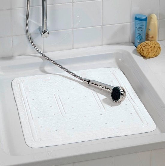 Wenko Douchemat Florida Antislip 55 X 55 Cm Rubber Wit 1 St.