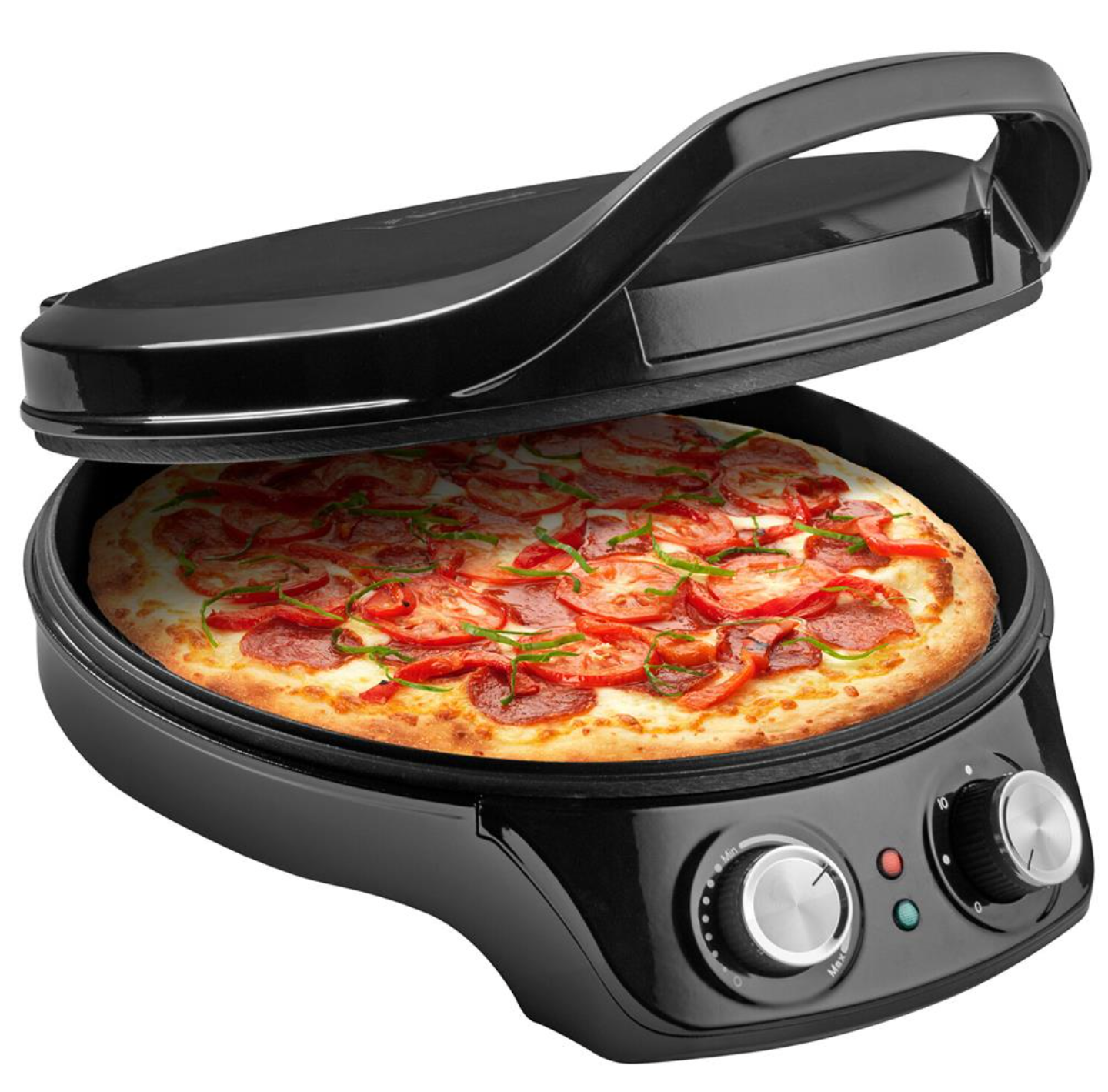 Bestron pizzaoven APZ300Z - Ø32 cm - timer - verstelbare thermostaat - boven- en onderverwarming