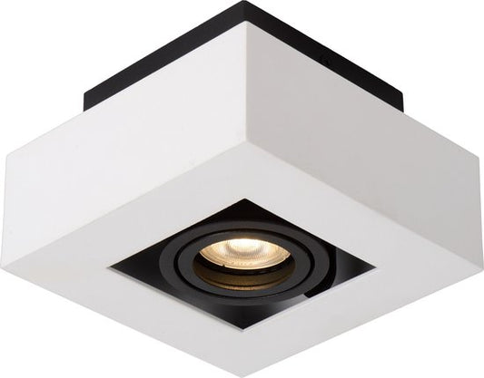Lucide XIRAX - Plafondspot (Plafondlamp) - LED Dim to warm - GU10 - 1x5W 2200K/3000K - Wit