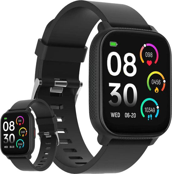 Denver Smartwatch - Android iOS - Notificaties - Sporthorloge - Hartslagmeter - Saturatiemeter - Slaapmonitor - SWC184B - Zwart