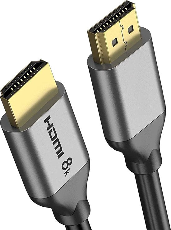 HDMI naar HDMI 8K@60hz - Nylon - Modern Grijs - 3M