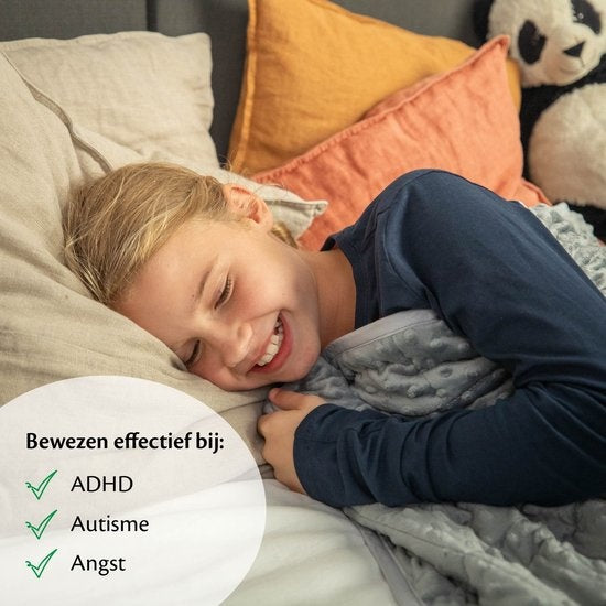 EL-Life Verzwaringsdeken Kind 2,4kg - 90 x 120cm - Zwaartedeken - Weighted Blanket - Verzwaarde Deken - OEKO-TEX Katoen & Minky Fleece