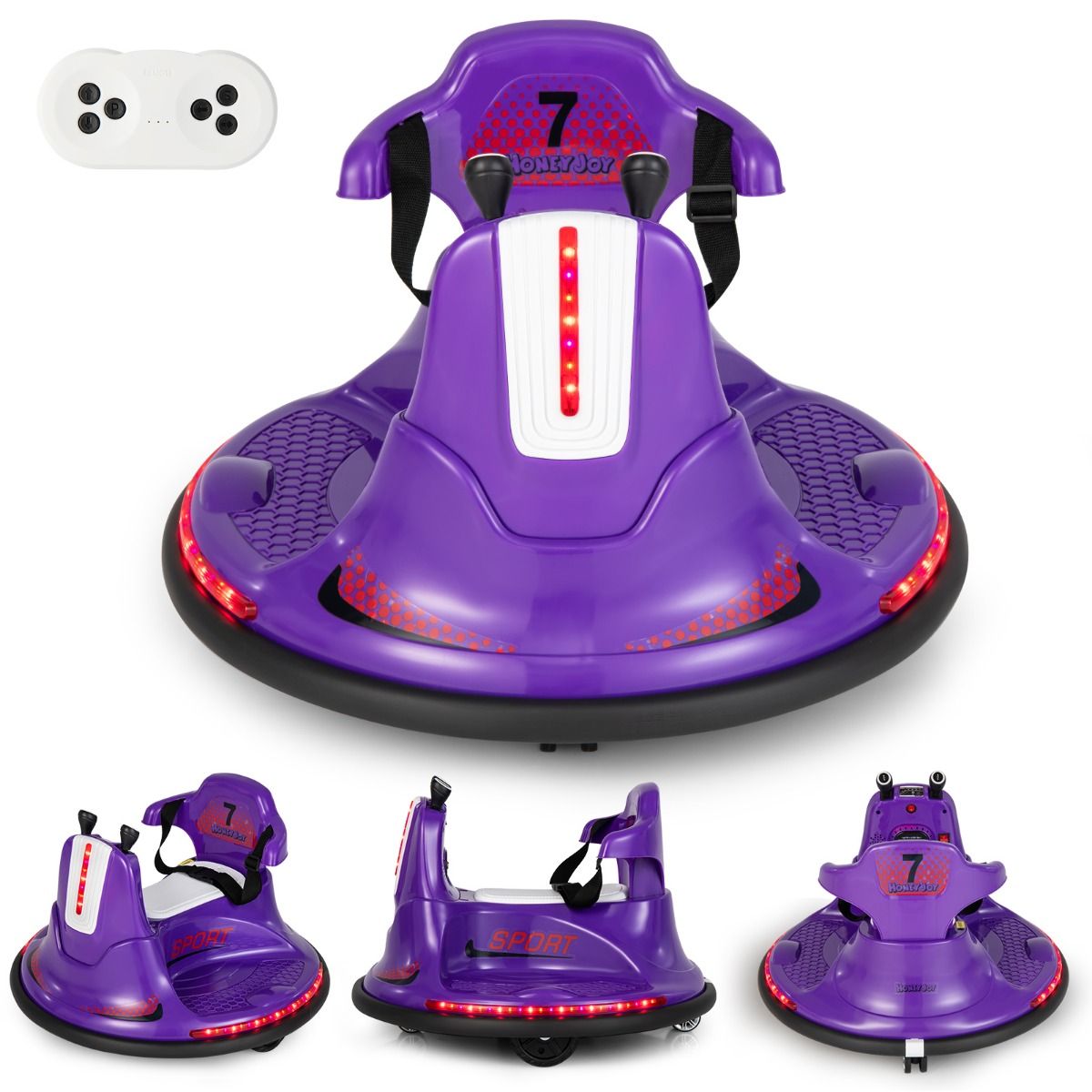 Coast Elektrische Botsauto voor Kinderen - 6V Accu - Dubbele Joysticks - 360° Draaibaar - Blauw