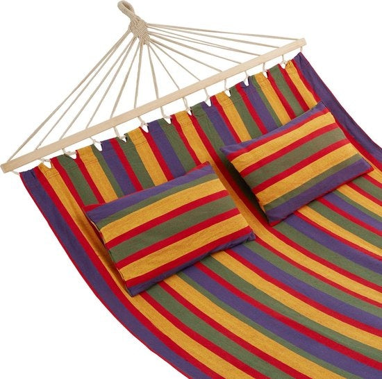 tectake - 2 persoons hangmat Eden kleurrijk gestreept - 403568