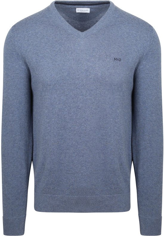 McGregor Trui Merinowol V-Hals Vintage Blauw - Maat 3XL - Heren - Pullovers