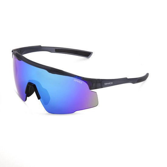 SINNER Murau - Sportbril/ Zonnebril - Grijs - Blauwe lens - Unisex - One size