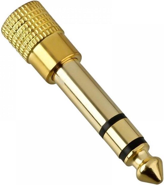 Techvavo® Set van 2 - Jack Adapters - Audio Adapter - 6.3mm Jack naar 3.5mm Jack - Piano - Gitaar - Versterker