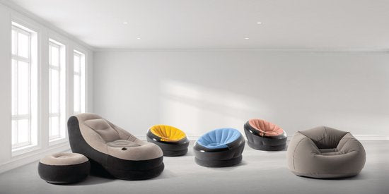 Intex - Opblaasstoel - Ultra Lounge met Poef - 102cm x 137cm x 79 cm