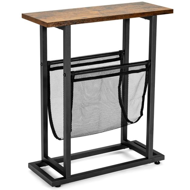 Coast Industrial Side Table 2-fasen smal zachter 48 x 18 x 54,5 cm bruin - zwart