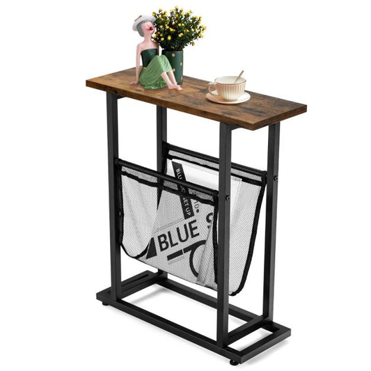 Coast Industrial Side Table 2-fasen smal zachter 48 x 18 x 54,5 cm bruin - zwart