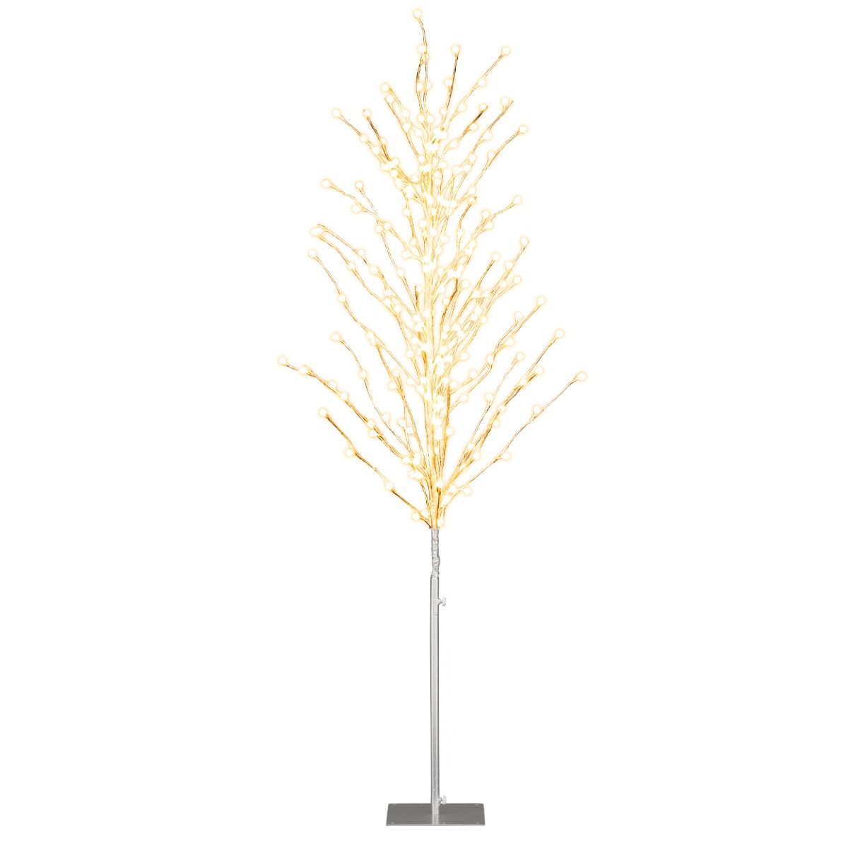 Coast LED Lichtenboom Berkenboom - 155 cm – Warmwit – Zilver – Metalen Standaard – Voor Binnen & Buiten