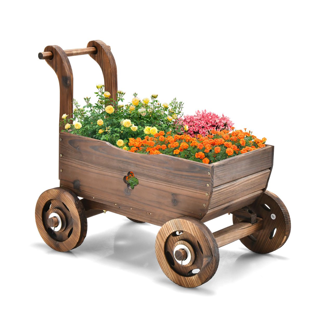 Coast Plantenbak - Wagenvorm - Max. 20 kg - 68 x 39 x 54 cm - Bruin