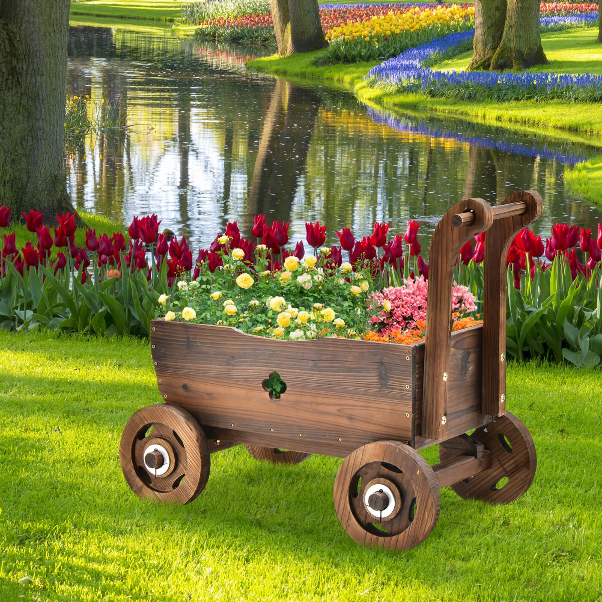 Coast Plantenbak - Wagenvorm - Max. 20 kg - 68 x 39 x 54 cm - Bruin