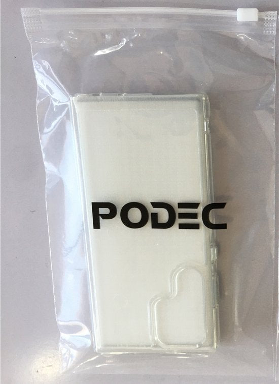 Podec Hoesje Geschikt voor Samsung Galaxy S23 Ultra Transparant Telefoonhoesje - Anti-Shock Case Cover met 2x Screenprotector