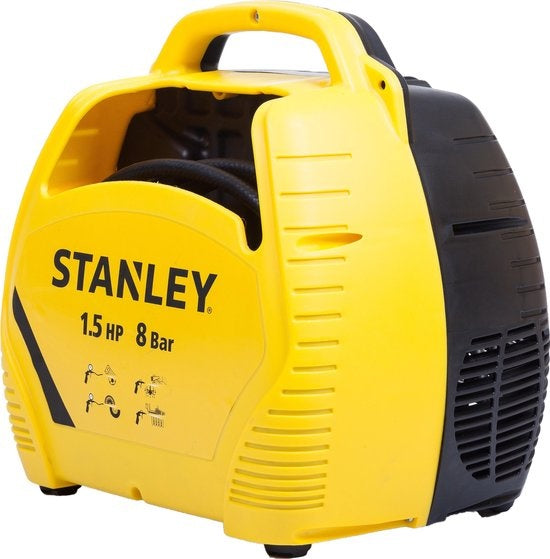 Stanley Luchtcompressor – 8 bar – 1100 W – 33,4 x 33 x 25,2 cm – Geel/Zwart