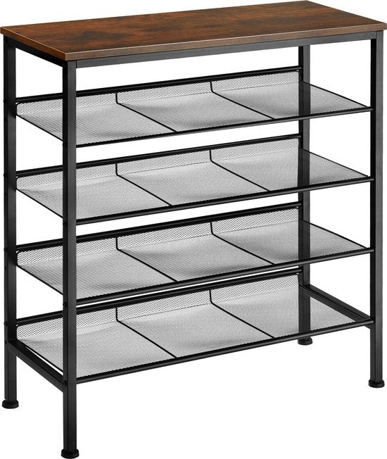 tectake - Schoenenrek Bournemouth industrial dark - 404279