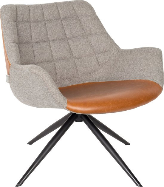 Zuiver Doulton Loungestoel Vintage Bruin