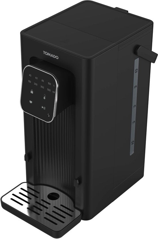 Tomado TWD2503B Heetwaterdispenser - Instant waterkoker - 2,5 liter - Digitaal display - Temperatuurinstelling - Afneembaar waterreservoir - Inclusief waterfilter