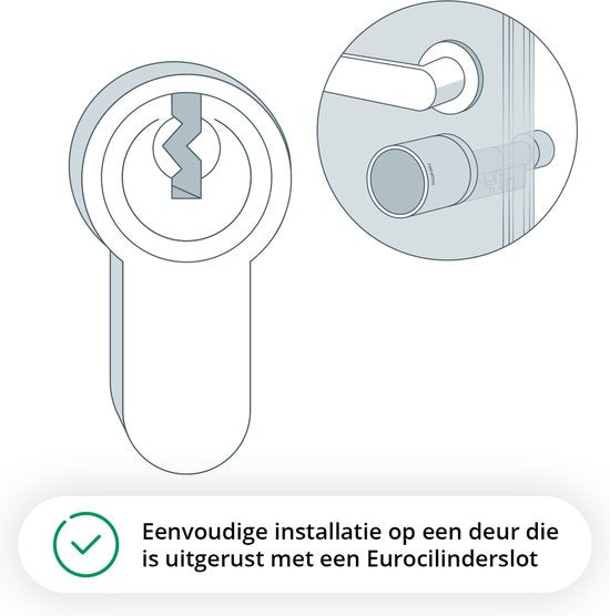 Netatmo Elektrisch deurslot - Slim Deurslot - 3 Sleutels - Slimme Sleutels - NFC-sleutel - Toegang delen - Apple Homekit - Silver